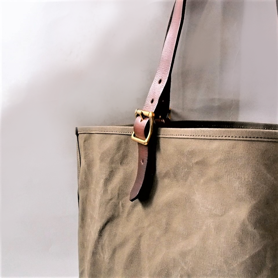 【VASCO】CANVAS×LEATHER TRAVEL TOTE BAG／OLIVE DRAB