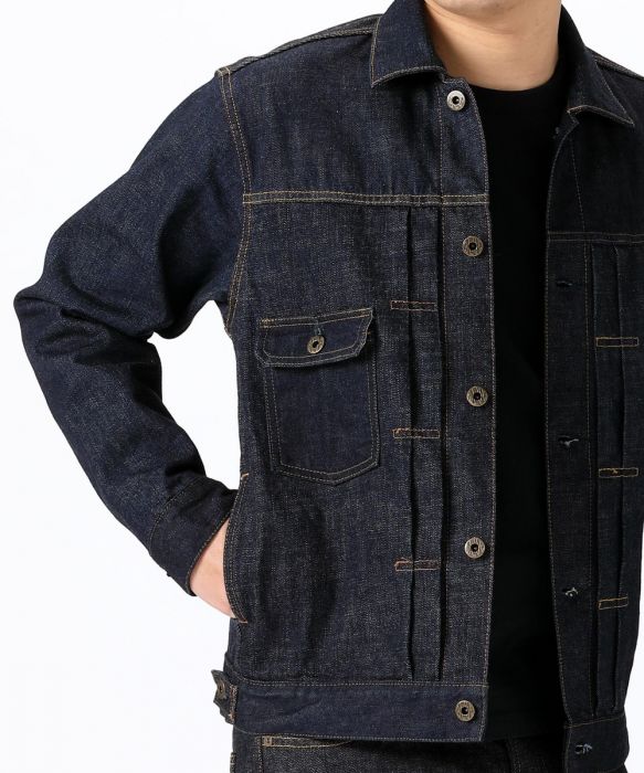 Japan blue denim outlet jacket