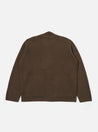 【Universal Works】Zip Knitwork Jacket Brown Merino 美麗諾羊毛拼接開襟衫