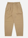 【Universal Works】Pleated Track Pant Sand Organic Utility Cotton 極細緻棉布寬鬆直筒