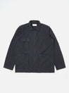 【Universal Works】Dockside Overshirt Navy Cotton/Wool Twill 棉毛混紡細緻斜紋休閒夾克