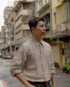 【Far East Manufacturing】Button-Down Linen Shirt Ecru