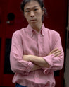 【Far East Manufacturing】Button-Down Linen Shirt Pink