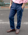 【Scarti-Lab】Cotton Linen Blend Summer Chino Indigo 101 SM407 日製棉麻混紡 低腰修身直筒褲 藍染