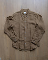 【Far East Manufacturing】Button-Down Linen Shirt Brown