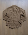 【Far East Manufacturing】Button-Down Linen Shirt Brown