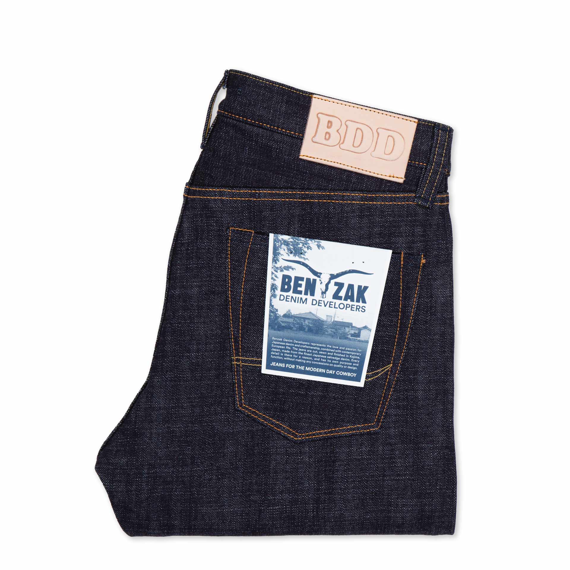 Benzak Denim Developers】B-01 SLIM indigo eco selvedge – Blue