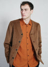 【Hansen Garments】HENNING CASUAL CLASSIC SHIRT TANNED 流體斜紋襯衫落日橘