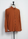 【Hansen Garments】HENNING CASUAL CLASSIC SHIRT TANNED 流體斜紋襯衫落日橘