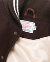 【Dehen 1920】Varsity Jacket Brown Melton / Antique Brandy 校園運動夾克咖啡拼接白蘭地色皮袖