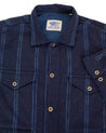 【Indigofera】Rivera Shirt Indigo Sashiko Stripe