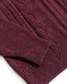 【Inis Meáin】Cashmere Ridges Aran Sweater Burgundy 酒紅喀什米爾阿蘭毛衣