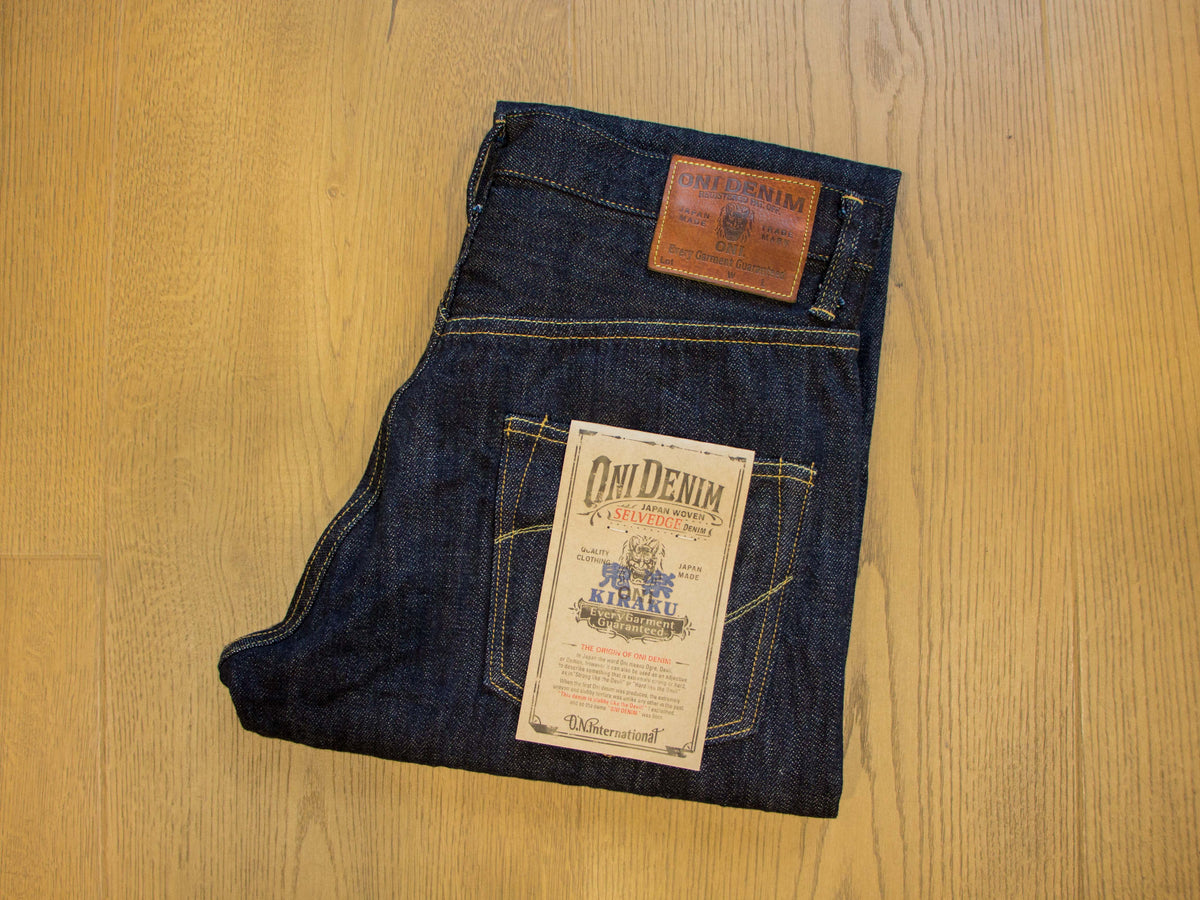 【ONI DENIM】022-KIRAKU 12oz Natural Indigo Relax Straight Jeans – Blue ...