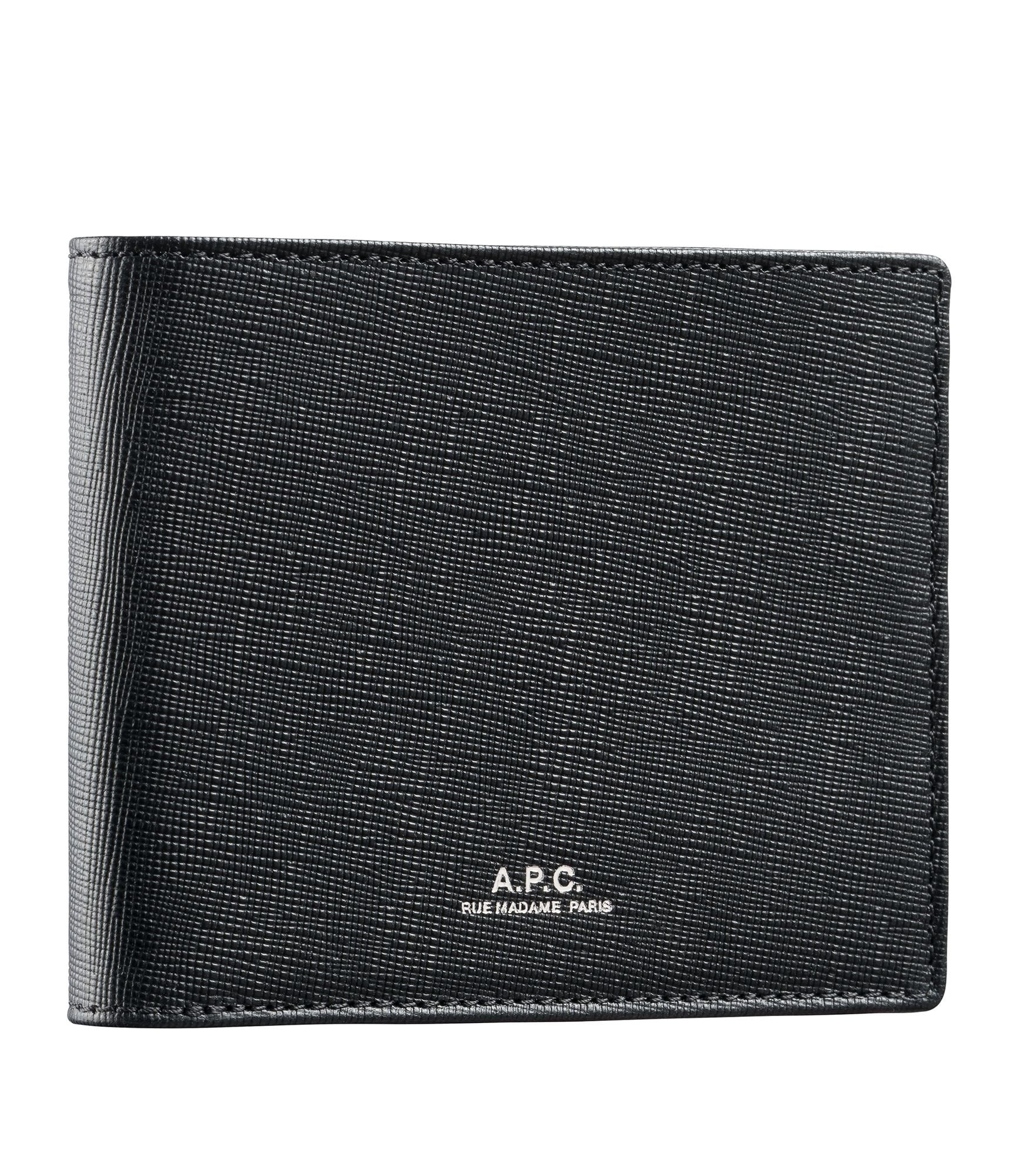 A.P.C.】Aly wallet Textured Crossgrain Leather – Blue Beach Denim