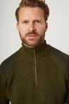 【Peregrine】Foxton Quarter Zip Sweater Olive 福克斯頓橄欖綠狩獵半開領毛衣