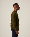 【Peregrine】Makers Stitch Crew Sweater Olive 綠色水洗美麗諾圓領毛衣