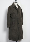 【Hansen Garments】SIGURD LONG LINED WOOL COAT BROWN TWEED