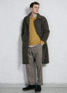 【Hansen Garments】SIGURD LONG LINED WOOL COAT BROWN TWEED