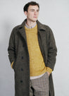 【Hansen Garments】SIGURD LONG LINED WOOL COAT BROWN TWEED