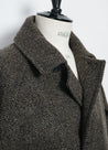 【Hansen Garments】SIGURD LONG LINED WOOL COAT BROWN TWEED