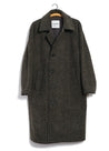 【Hansen Garments】SIGURD LONG LINED WOOL COAT BROWN TWEED 原色羊毛 魚骨紋 中長版大衣