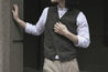 【Scarti-Lab】Cotton Linen Blend Work Vest Dark Green 403 SM407 棉麻混紡 義式工裝背心 深綠