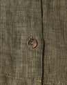 【Scarti-Lab】Linen Woven Man Stripe Shirt Avocado 304 SV474 義製亞麻直條紋襯衫 草綠色