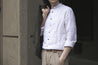 【Scarti-Lab】Linen Woven Man Work Shirt White 337 SV437