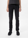 【Nudie Jeans】Solid Ollie Black Steel 黑色水洗修身中小直筒牛仔褲