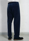 【Hansen Garments】TYGE WIDE CUT CROPPED TROUSERS VELVET INDIGO 藍染天鵝絨 立體剪裁 寬鬆錐形褲