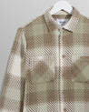 【WAX London】Whiting Overshirt Sage/Ecru Ombre Check