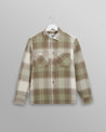 【WAX London】Whiting Overshirt Sage/Ecru Ombre Check