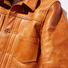 【Y'2 Leather】KB-140-T Kakishibu Persimmon Tanned Horse Hide Type 1 Jacket 柿染重磅馬皮一代皮衣