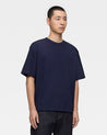 【MOMOTARO】YARN DYED S/S TEE INDIGO 靛藍繩染辛巴威棉寬鬆短袖上衣