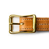 【Yuketen 】1" Triple Stitch Belt Russet with Natural Stitch