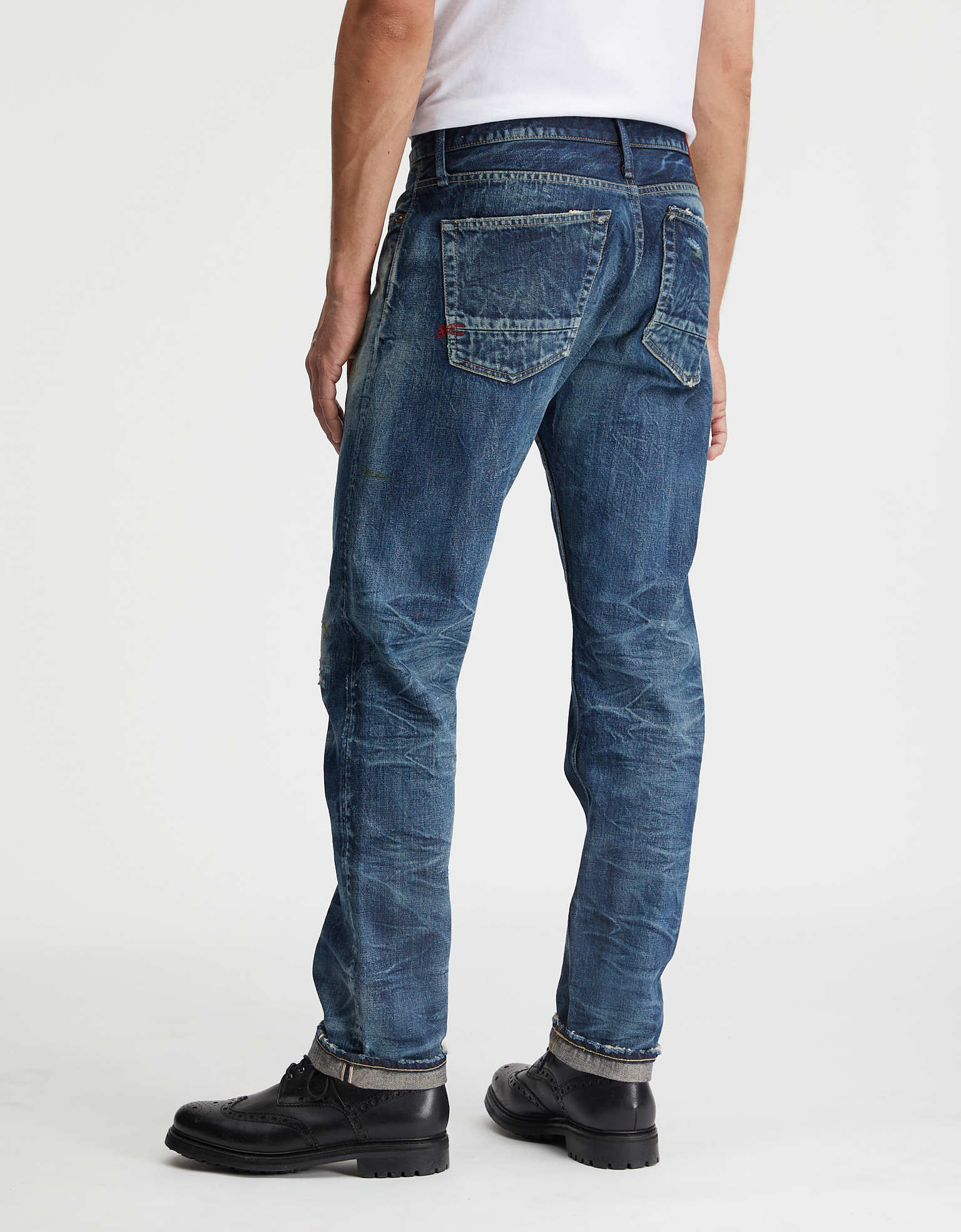 DENHAM】FORGE MIJAKIRA Straight Jeans – Blue Beach Denim