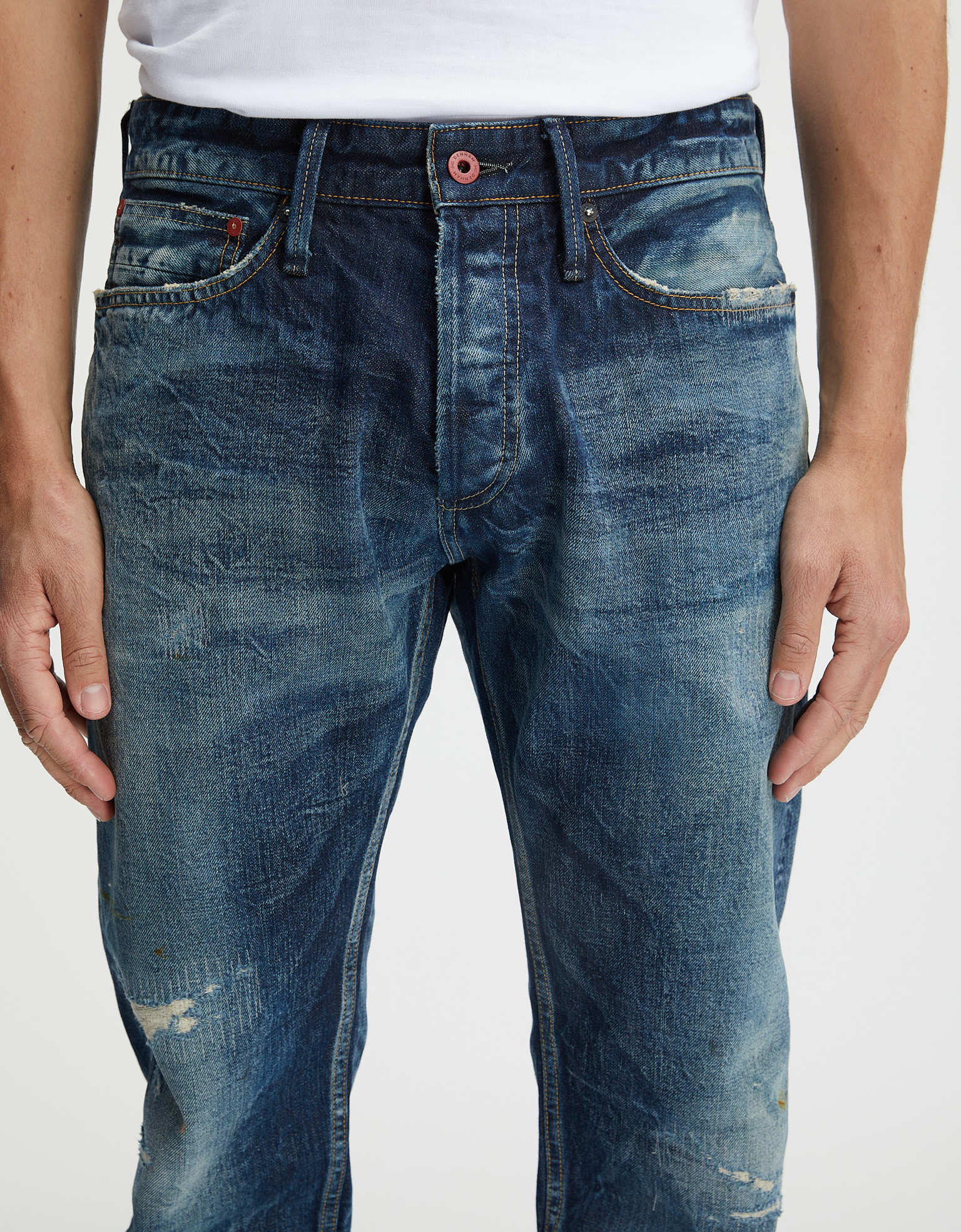 DENHAM】FORGE MIJAKIRA Straight Jeans – Blue Beach Denim