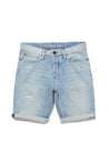 【DENHAM】RAZOR SHORT RRB Slim Short Jeans / 淺藍刷色 自然破壞 合身牛仔短褲