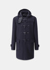 【Gloverall】MORRIS DUFFLE COAT NAVY BLACK WATCH 亞版海藍色牛角扣羊毛粗呢大衣