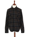 【Indigofera】Bryson Shirt Flannel Check 咖啡格紋刷毛法蘭絨襯衫