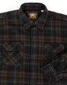 【Indigofera】Bryson Shirt Flannel Check 咖啡格紋刷毛法蘭絨襯衫