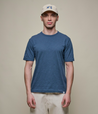 【Merz b. Schwanen】SCT04 Unisex T-shirt Pima Slub Cotton Denim Blue