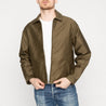 【Naked & Famous】 Brushed Jungle Cloth Green 軍綠色刷毛叢林布拉鍊夾克