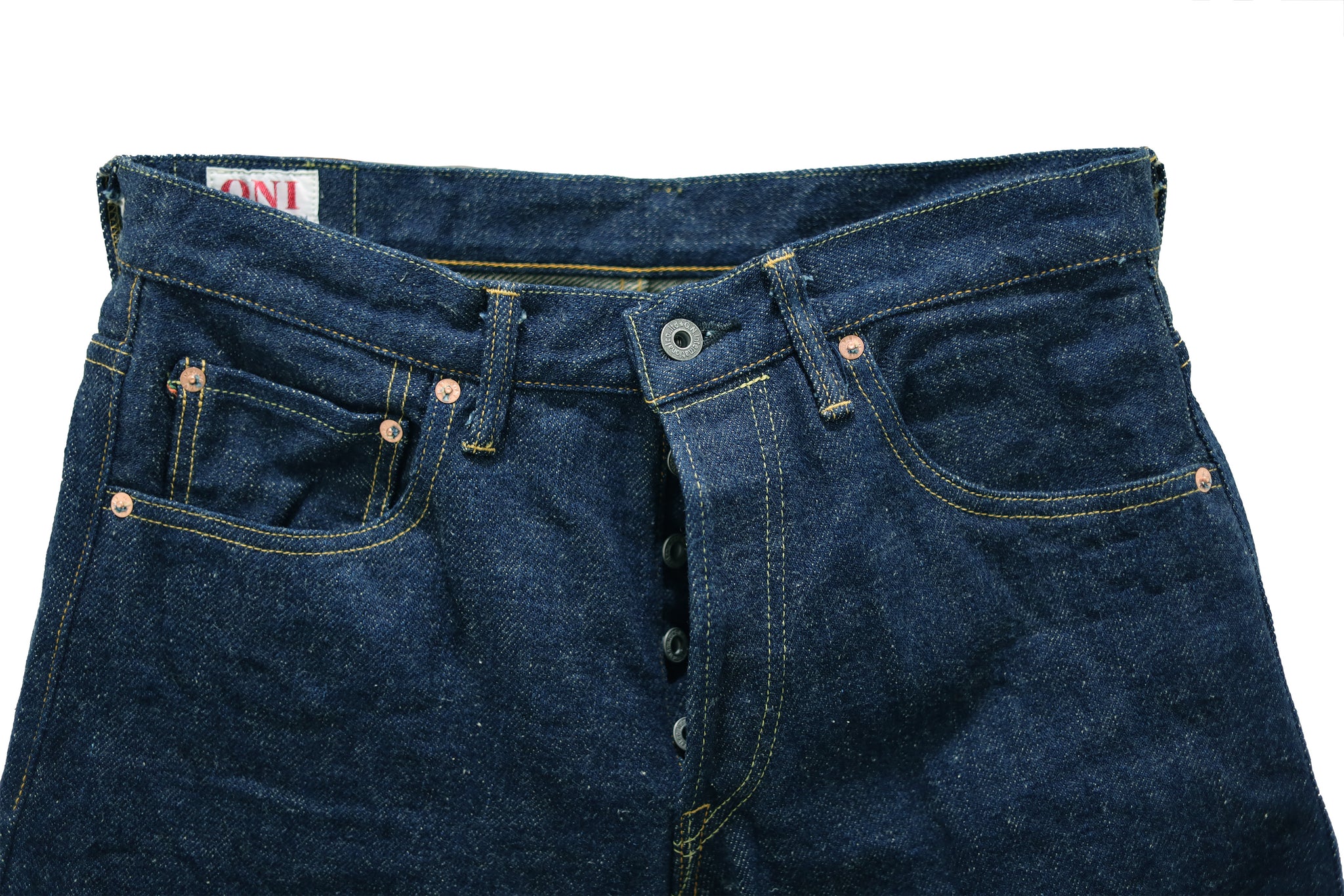 ONI DENIM】246ZR-KABEG Secret Denim Neat Straight Jeans 鬼秘歌舞伎 