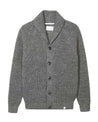 【Peregrine】Waffle Shawl Cardigan Steel 鋼鐵色英國羊毛華夫格開襟衫