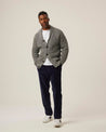 【Peregrine】British Wool Waffle Shawl Cardigan Steel