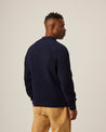 【Peregrine】Merino Wool Ford Crew Neck Sweater Navy 海藍色美麗諾圓領粗針毛衣