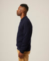 【Peregrine】Merino Wool Ford Crew Neck Sweater Navy 海藍色美麗諾圓領粗針毛衣