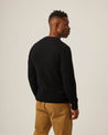 【Peregrine】Makers Stitch Crew Sweater Black 黑色水洗美麗諾圓領毛衣