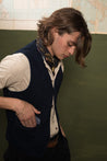 【Scarti-Lab】Cotton Linen Blend Work Vest Indigo 403 SM407 日製棉麻混紡 義式工裝背心 藍染